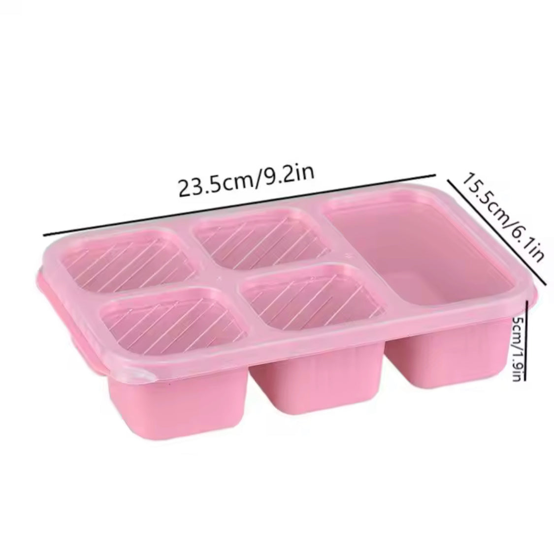 5 Compartment Lunch Box With Transparent Lid, Heat Resistant Leak Proof Fruit Box, Durable Bento Lunch Box, Meal Prep Organizer 5 Compartment Lunch Box With Transparent Lid, Heat Resistant Leak Proof Fruit Box, Durable Bento Lunch Box, Meal Prep Organizer